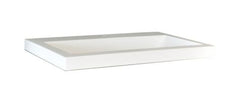 Wiesbaden Flag wastafel enkel met 1 kraangat 60x36x4 cm kunstmarmer glans wit