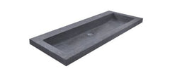 Wiesbaden Raw wastafel enkel met 2 kraangaten 100x46x5 cm hardsteen gezoet
