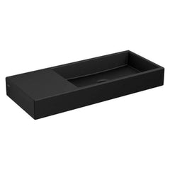 Clou Mini Wash Me fontein 45cm zonder kraangat - links - mat zwart keramiek -  CL/03.12235