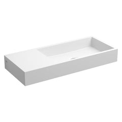 Clou Mini Wash Me fontein 45cm met voorbewerkt kraangat, plateau links mineral marmer -  CL/03.08134