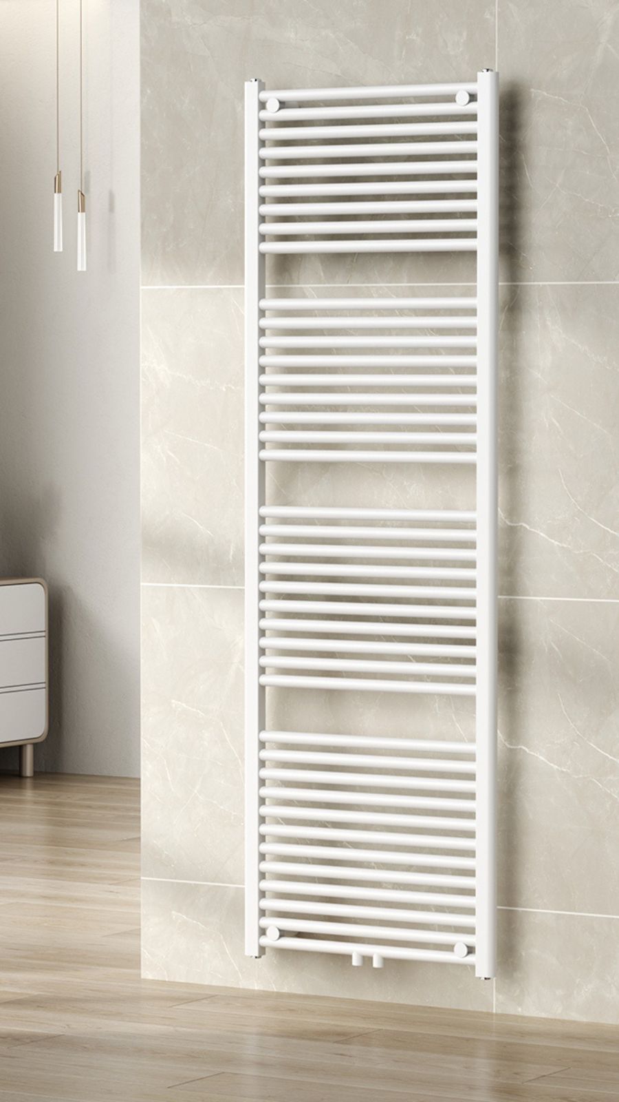 Elara sierradiator 181,7 x 45,0 cm glans wit