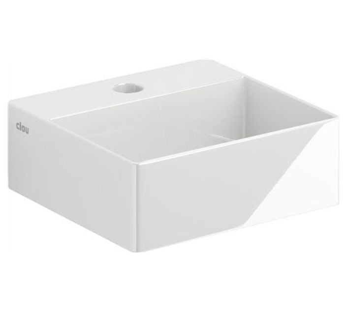 Clou New Flush 1 - 28 cm fontein met kraangat wit keramiek -  CL/03.03410.01