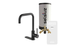 Selsiuz Unlimited 5-in-1 kokendwaterkraan haaks Gun Metal Titanium | Combi extra boiler