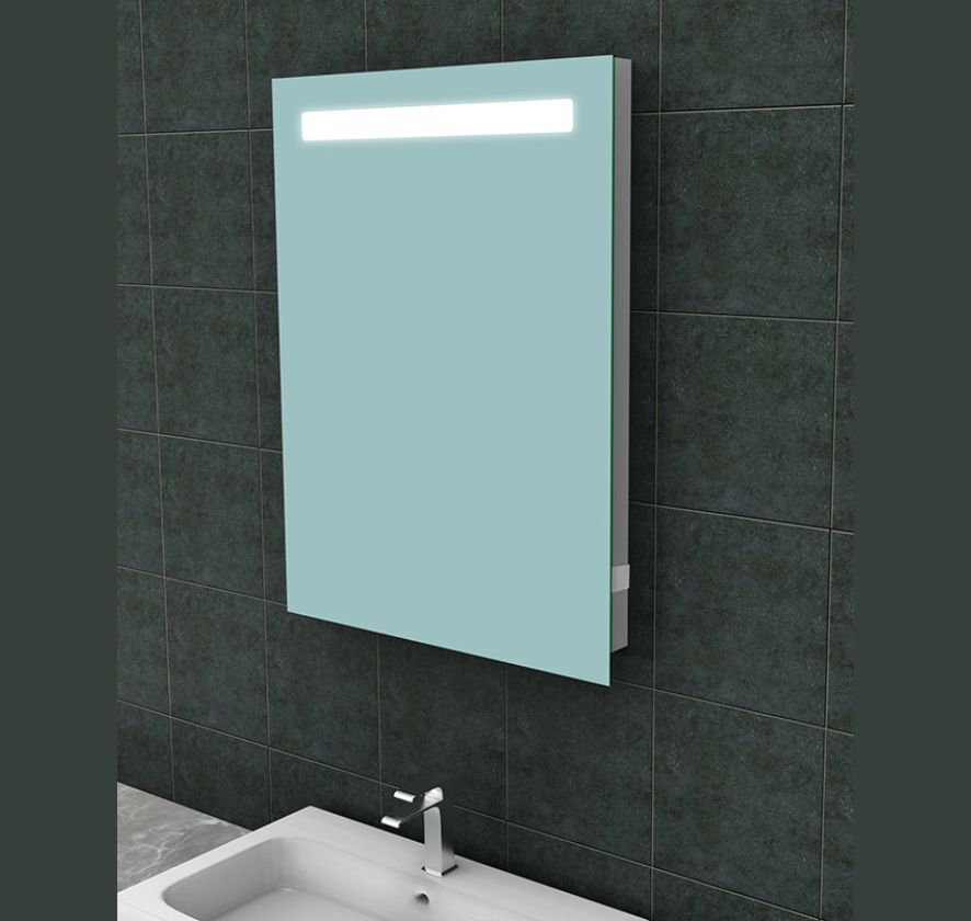 Tigris spiegel rechthoek met LED en stopcontact 60 x 80 cm