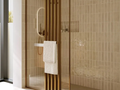 Riho Define walk-in shower - with/without deco panel - matt copper/aged iron