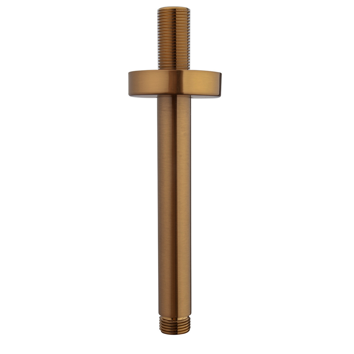 Caral douchearm met plafondbevestiging 15 cm geborsteld brons koper