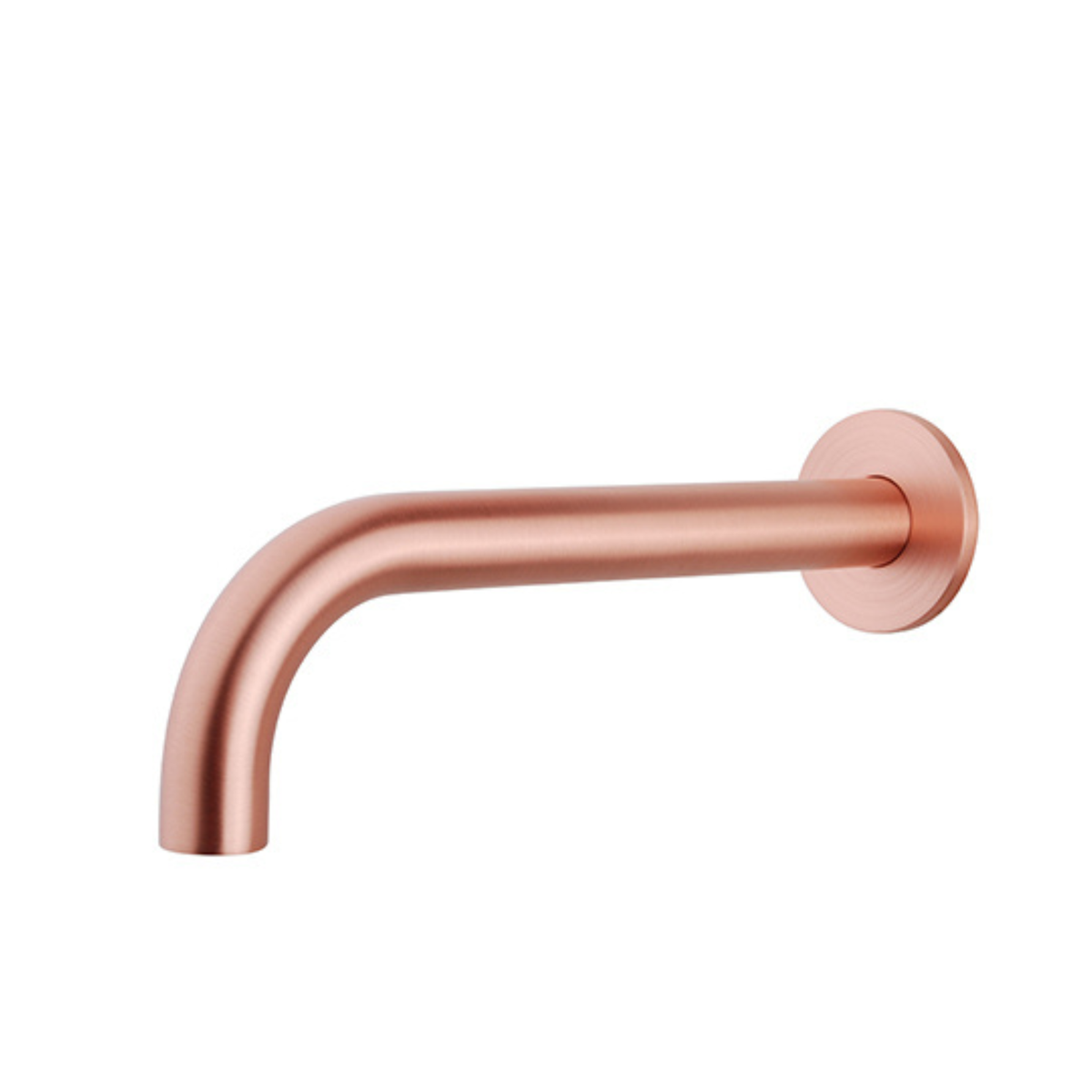 Baduitloop rond 25 cm 1/2'' geborsteld koper