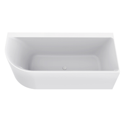 Zenn hoekbad rechts 170 x 75 cm acryl glans wit met waste glans wit