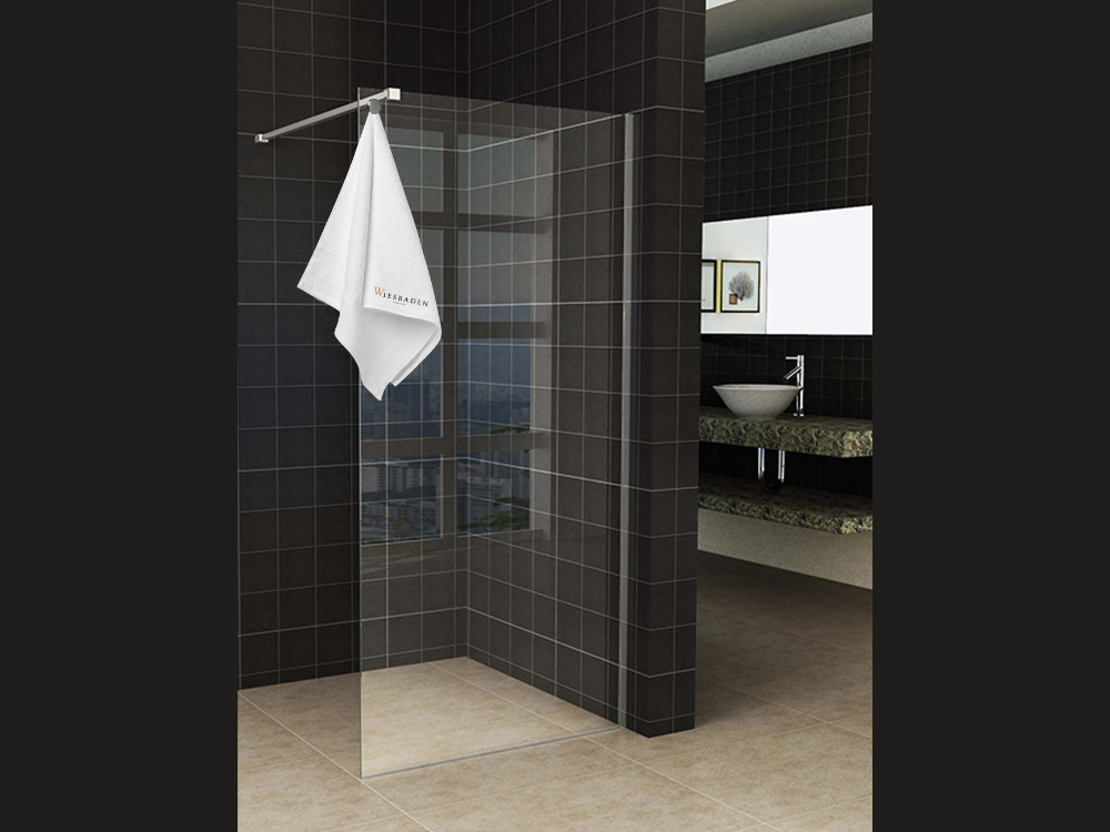 Sita inloopdouche met handdoekhouder 100x200 cm chroom/8 mm helder glas met Nano coating