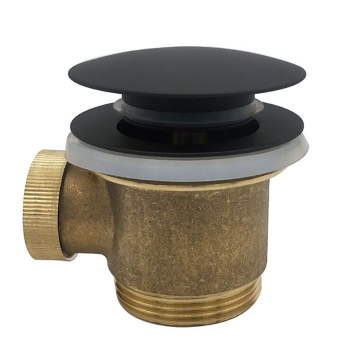 Caral clickwaste afvoerplug vrijstaand bad 1 1/2" mat zwart