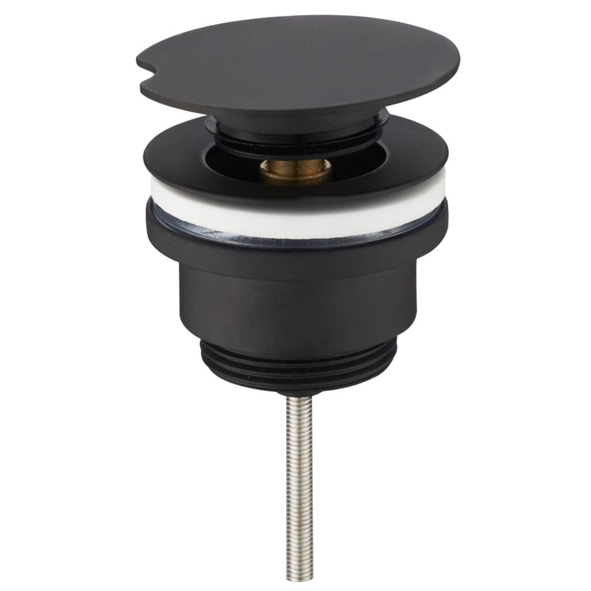 Caral draaiwaste afvoerplug 5/4" mat zwart