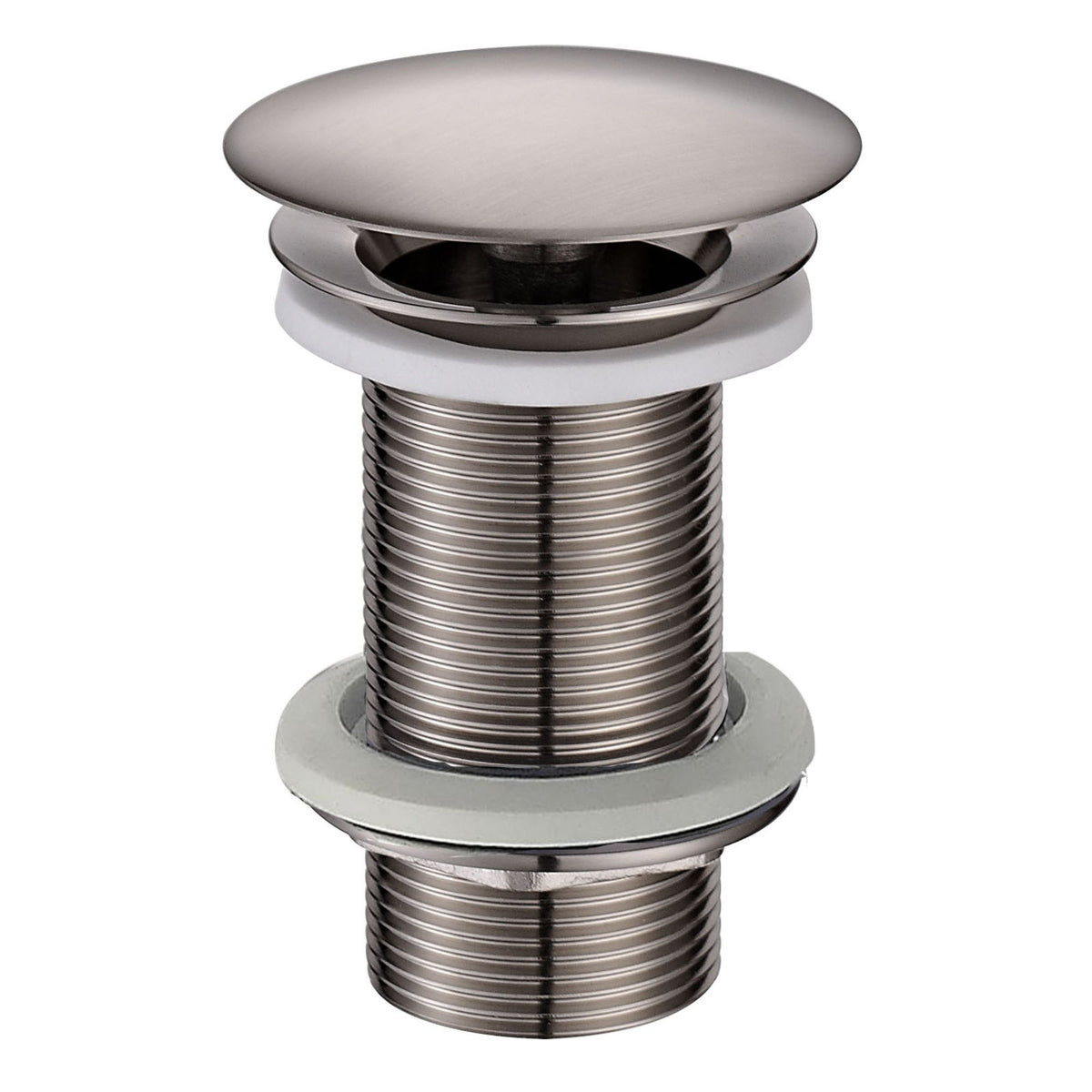 Caral open afvoerplug verlengd 5/4" geborsteld staal