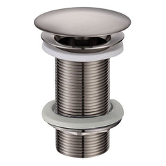 Caral open afvoerplug verlengd 5/4" geborsteld staal