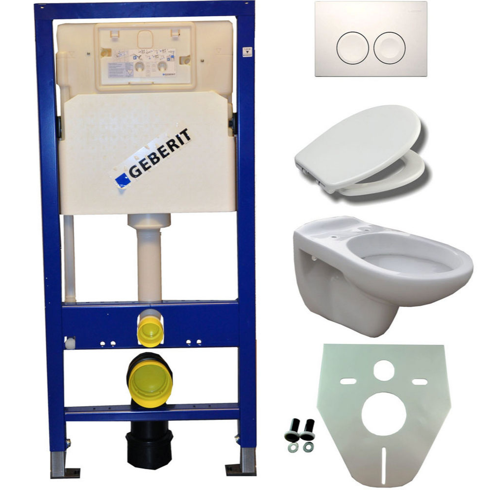 Geberit UP 100 +Neptunus WC+ Ultimo zitt.+ Delta 25 wit