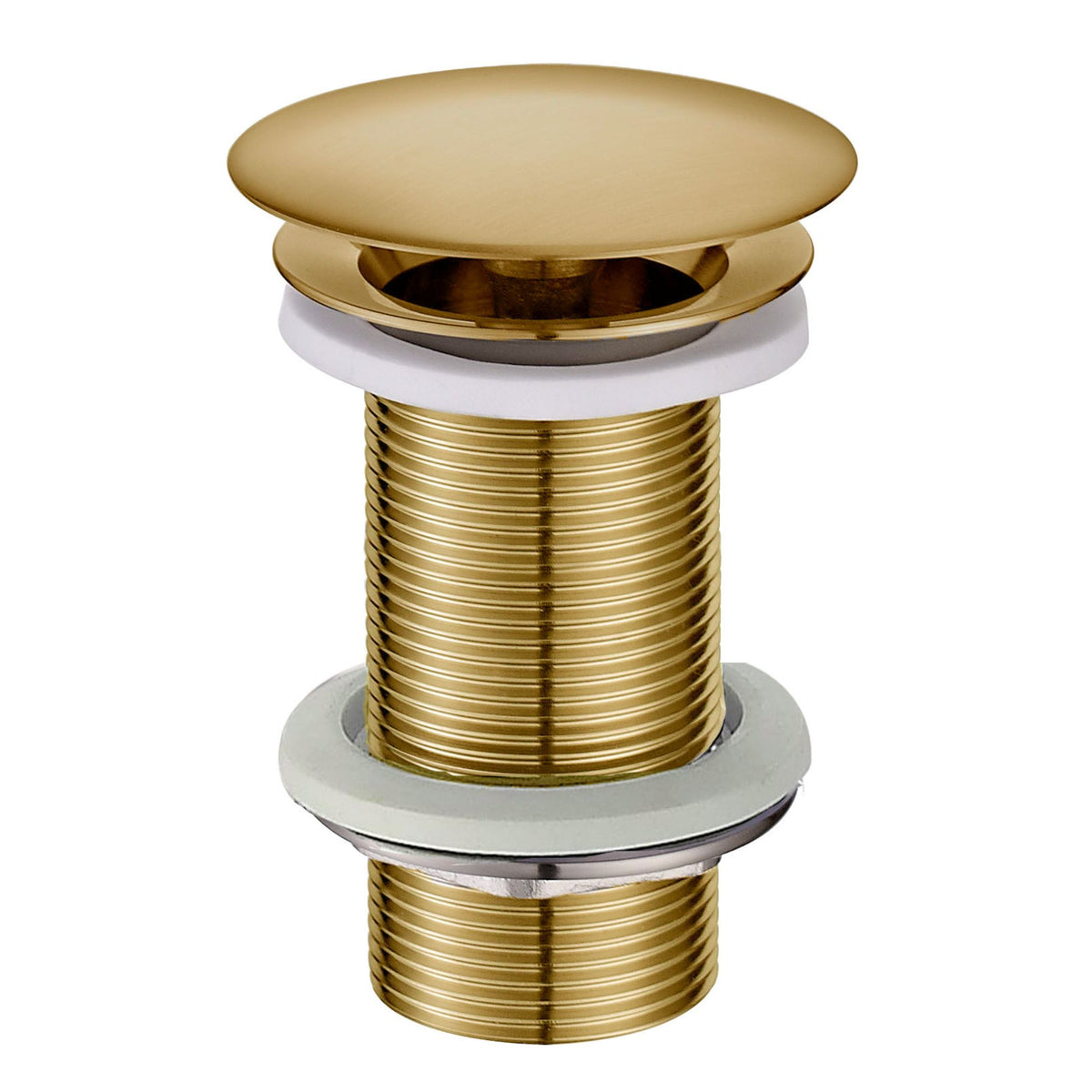 Caral open afvoerplug verlengd 5/4" geborsteld messing