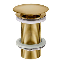 Caral open afvoerplug verlengd 5/4" geborsteld messing