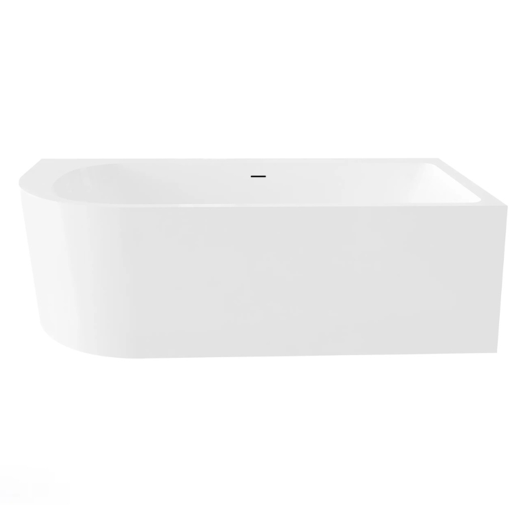 Best Design Living half vrijstaand bad 180x80cm rechts mat wit