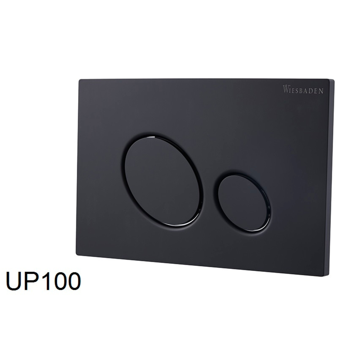 X10 flush plate for concealed cistern matte black