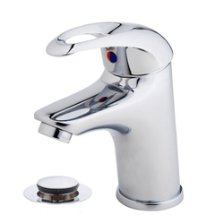 Athos wastafelkraan met click waste chroom