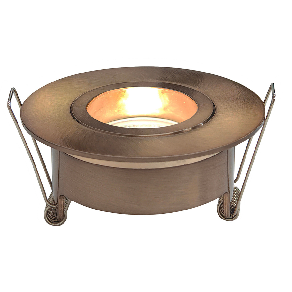 Spotz inbouwspot enkel dimbaar IP65 geborsteld brons koper