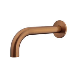 Bath spout round 20 cm 1/2'' brushed bronze copper