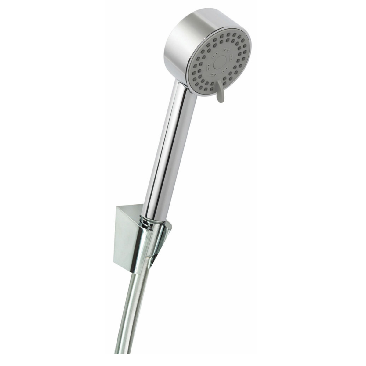 UniMatch Cadans handdoucheset met handdouche 3 standen Ø 8 cm, doucheslang en wandhouder kantelbaar chroom