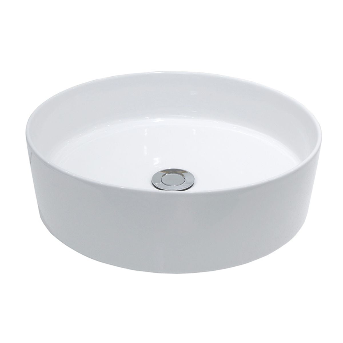 Wiesbaden Link waskom rond 40x12 cm keramiek mat wit