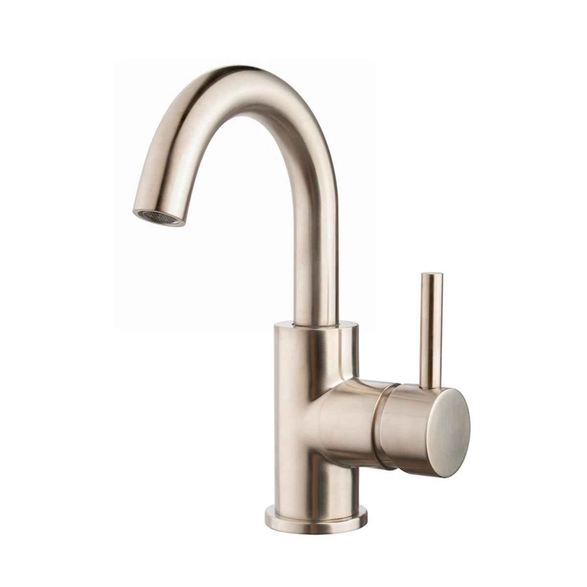 Caral Basin Mixer with Swiveling Spout Brushed Steel
