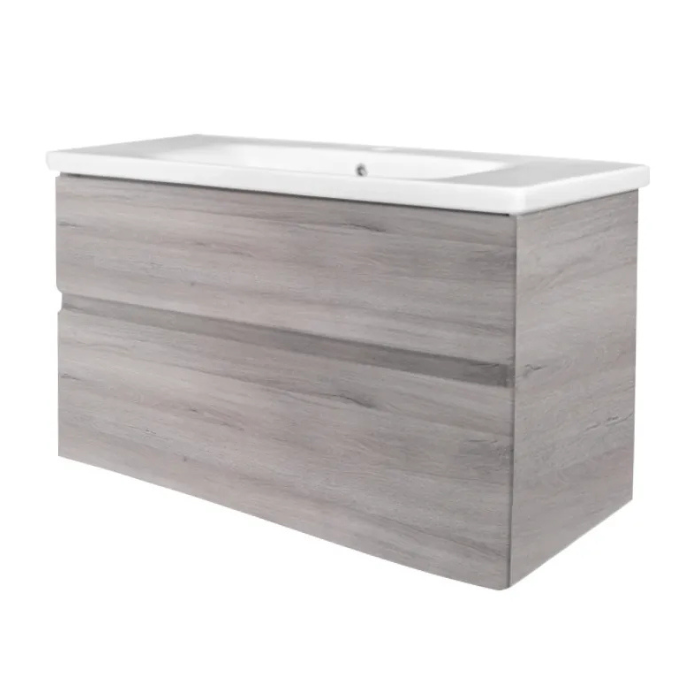 Best Design Quick 80cm handleless bathroom furniture grey oak