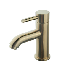 Cadans wastafelkraan laag geborsteld messing