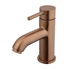 Cadence low basin mixer brushed bronze copper