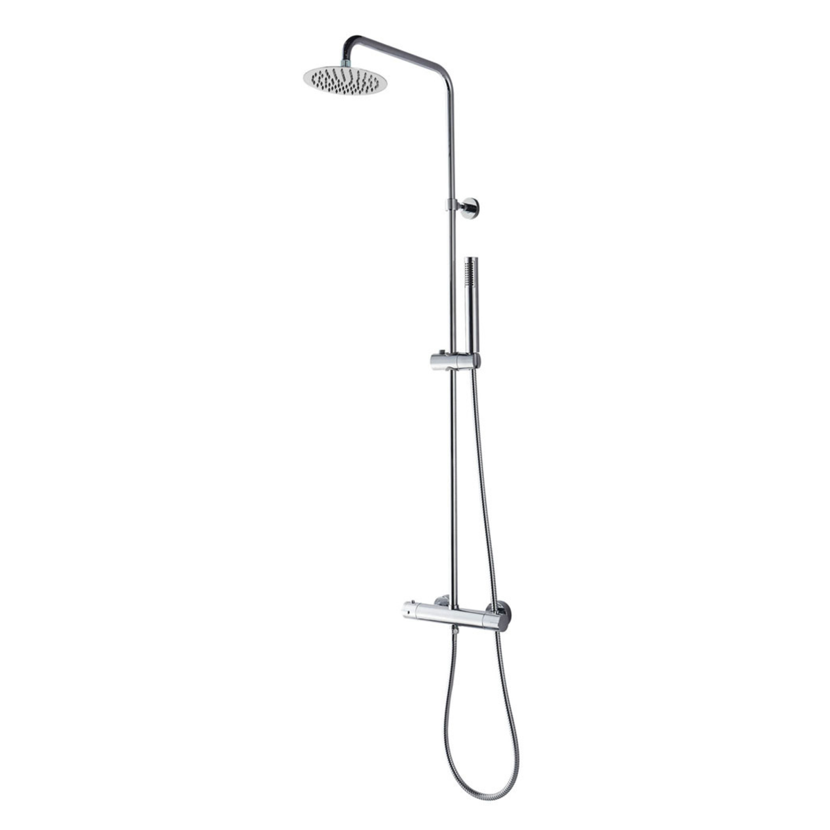 Caralda Eco thermostatische regendoucheset opbouw chroom