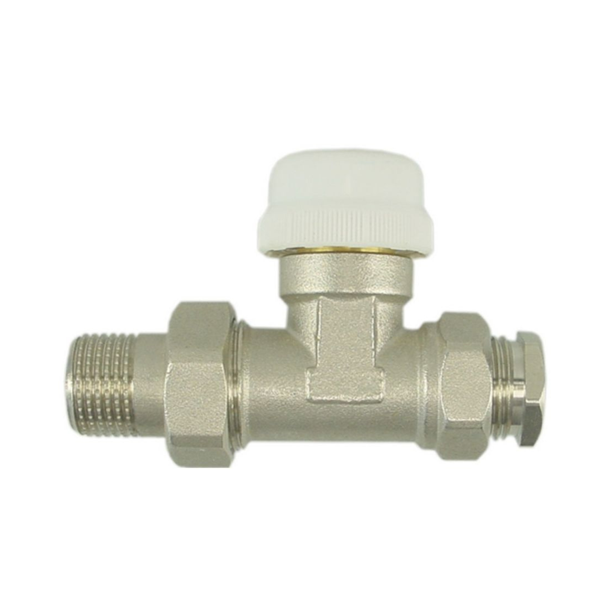 Thermostatisch ventiel zonder knop 1/2" recht met adaptor