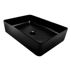 Wiesbaden Link waskom rechthoekig 35x50x12 cm keramiek mat zwart