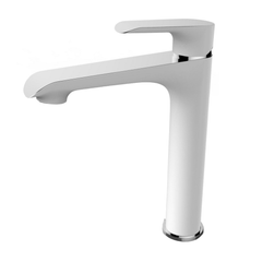 Tarma single-lever basin mixer tall white/chrome