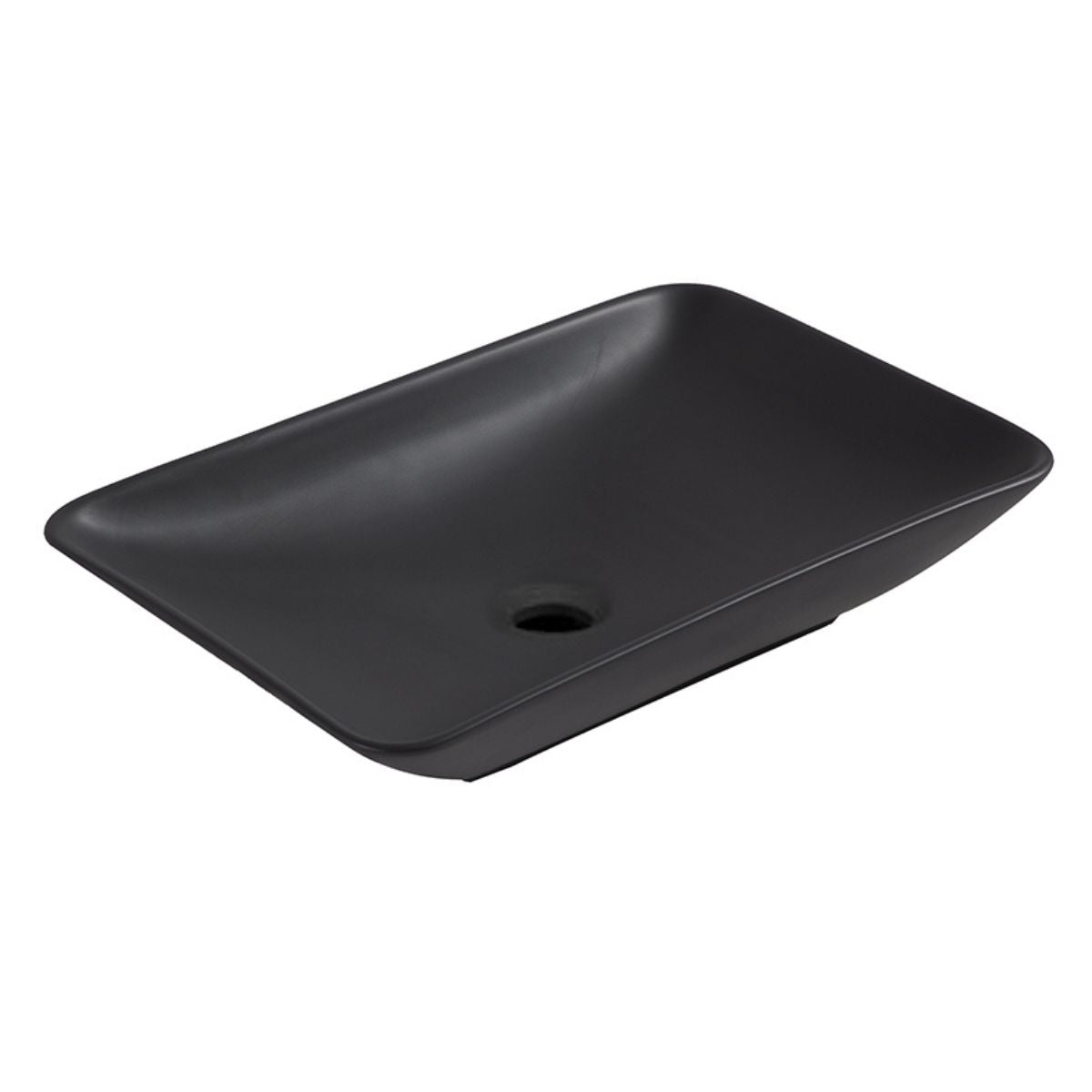 Karé waskom rechthoekig 58 x 36 x 11,5 cm keramiek mat zwart