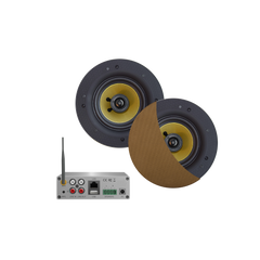 WIFI-AUDIOSYSTEEM (AIRPLAY + DLNA) 50 WATT, INCL SAMBA  SPEAKERS BRUSHED GOLD (205 MM), 230V/12V, LAN /WLAN