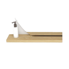 LoooX | Wood Collection | Wood spiegelplank | Asymmetrisch | 60x3x13cm | Eiken Old grey