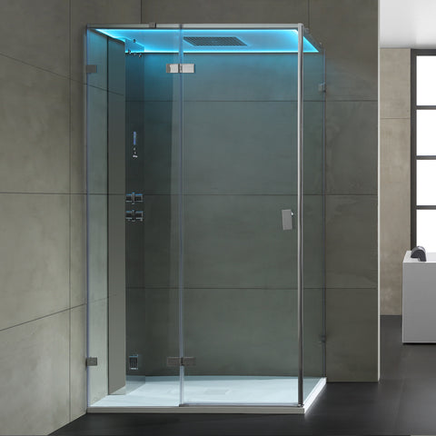 AWT Dampfdusche LD107F15 silber 120x90 links