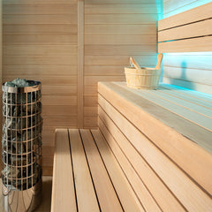 AWT Sauna E1614C Hemlock 160x150 6.8kW Cilindro