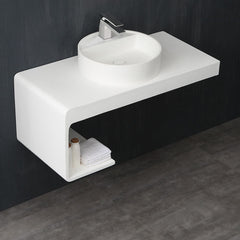 StoneArt Wastafel LC148 - wit glanzend - 45x45cm