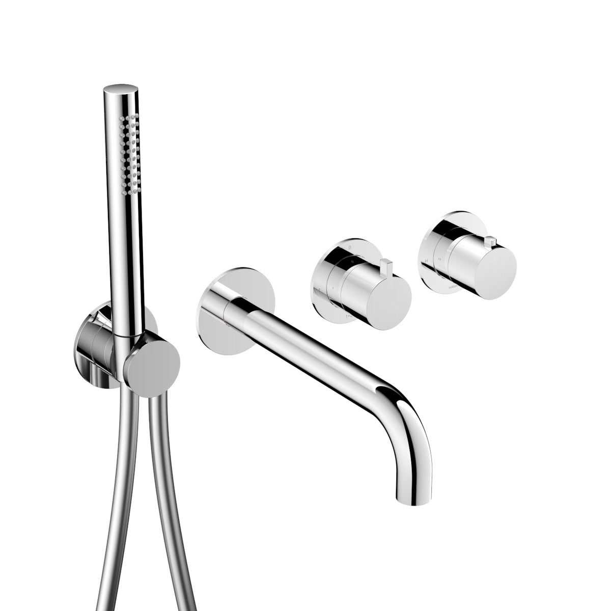 Hotbath Ace AC072EXT afbouwdeel voor inbouw badthermostaat met uitloop - Chroom