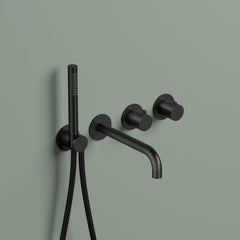 Hotbath Ace AC072EXT afbouwdeel voor inbouw badthermostaat met uitloop - Geborsteld Zwart PVD