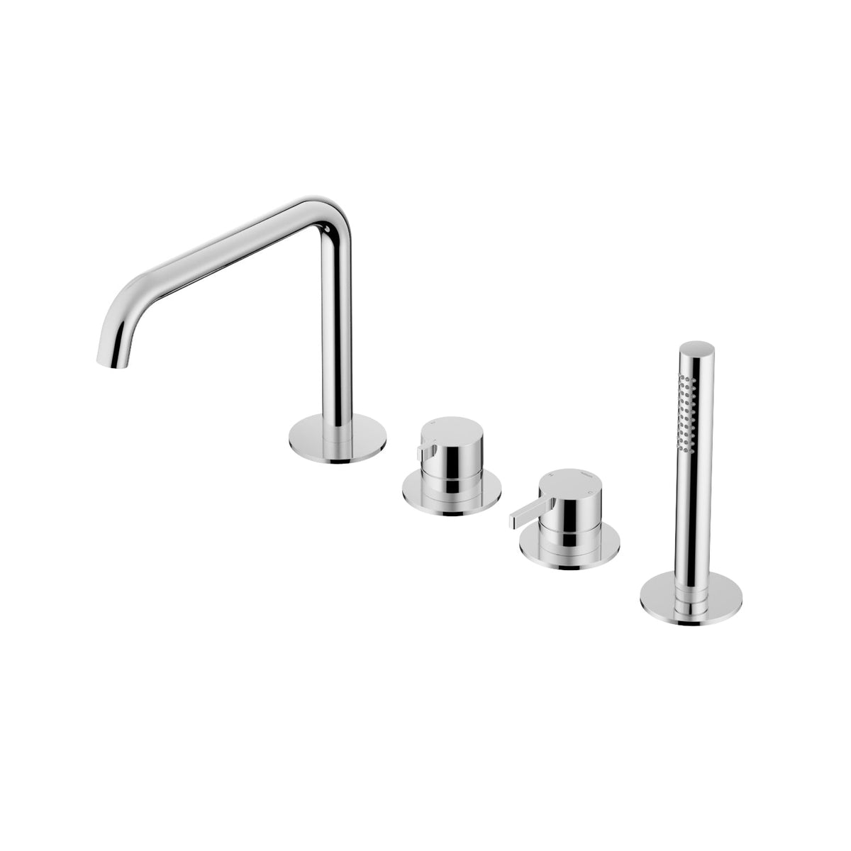 Hotbath Ace AC073 badrandcombinatie 4-gats met uitloop - Chroom