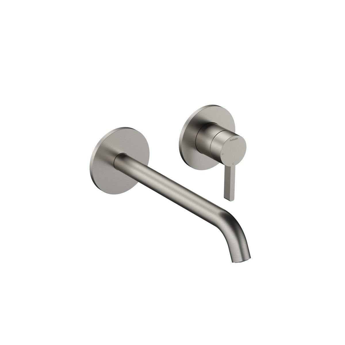 Hotbath Ace AC105EXT afbouwdeel inbouw wastafelkraan 20cm - Geborsteld Nikkel