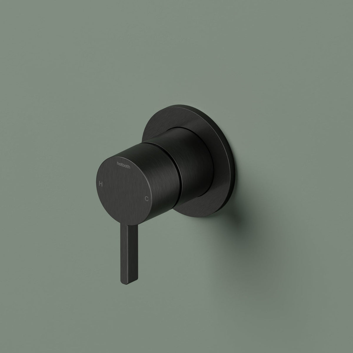 Hotbath Ace AC131EXT afbouwdeel voor inbouw bad/douchemengkraan - Geborsteld Zwart PVD