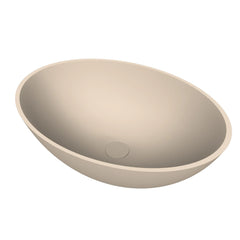 Arcqua Prince opbouw waskom ovaal 49x34 - Mat zand/beige