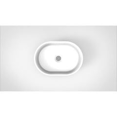 Arcqua Case waskom - 40x28cm - Ovaal - Cast marble Wit Glans