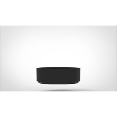 Arcqua Case waskom - 40x28cm - Ovaal - Cast marble Zwart Mat