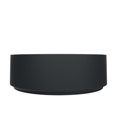 Arcqua Case waskom - 40x40cm - Rond - Cast marble Antraciet Mat